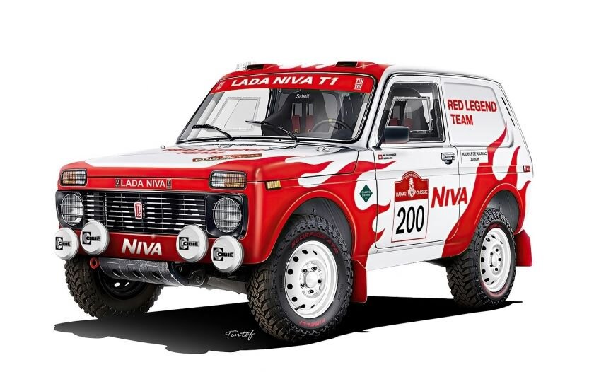 LADA Niva 1984 г. вып. с экипажем из Швейцарии участвует на ралли Dakar-2022 